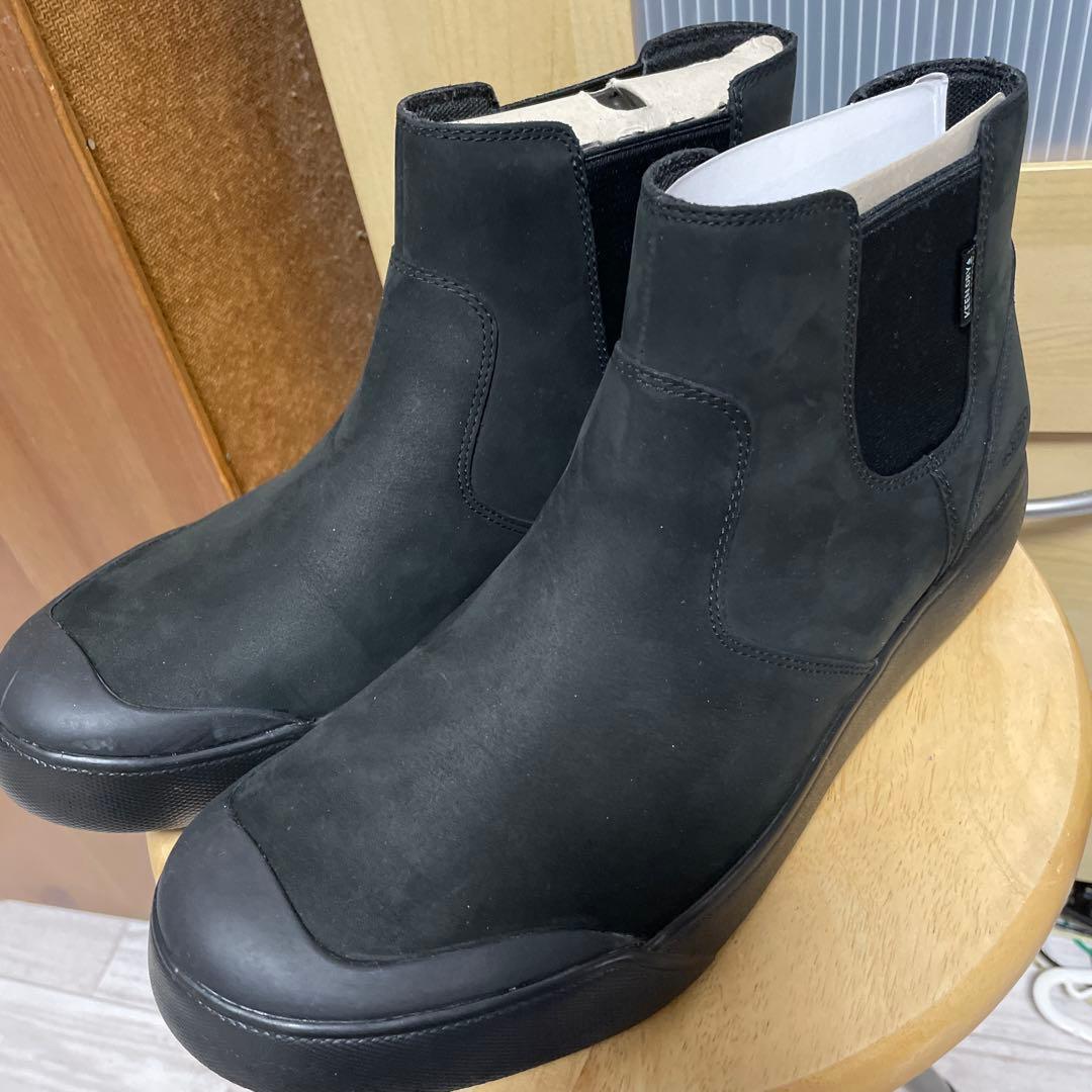 KEEN 防水 サイドゴアブーツ エレナ チェルシー WP BLACK 24.5