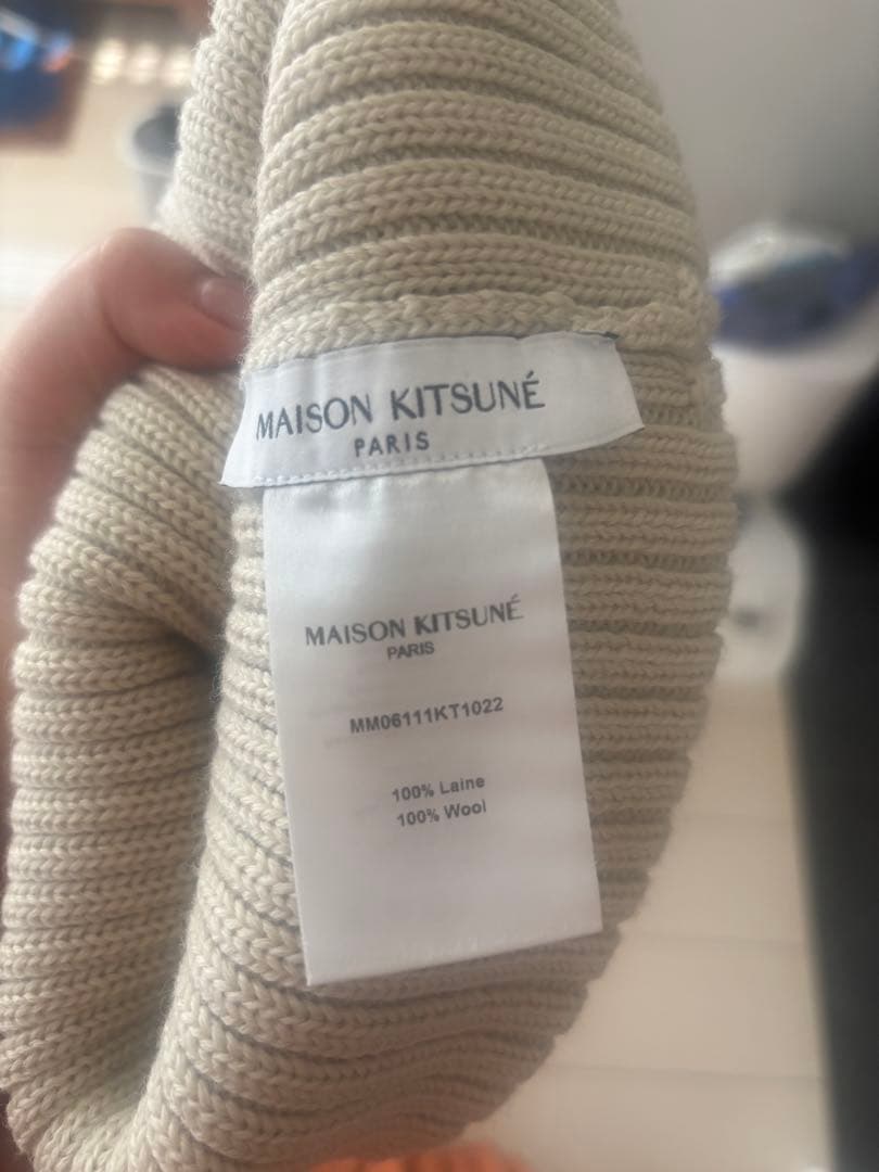 MAISON KITSUNÉ ニット帽 ベージュ