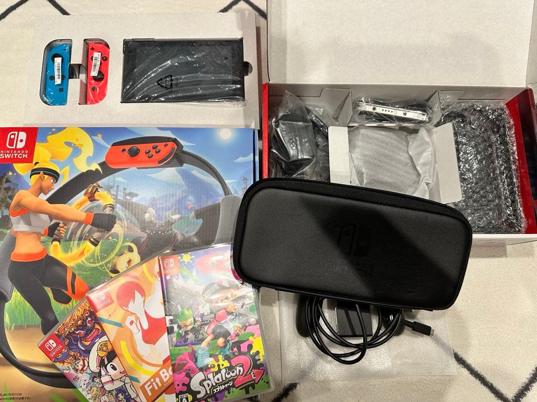 美品★Nintendo Switch 本体 + ゲーム4セット+ケースなど付属品