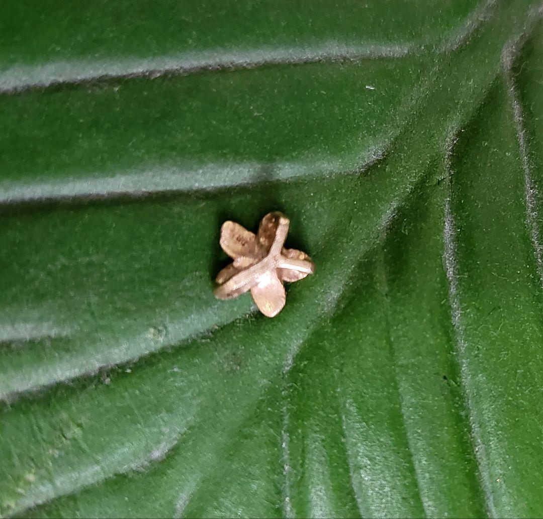 ハワイアンジュエリーk14プルメリアチャーム