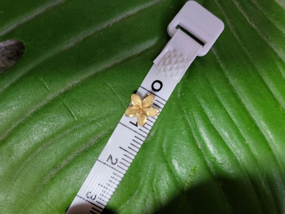 ハワイアンジュエリーk14プルメリアチャーム