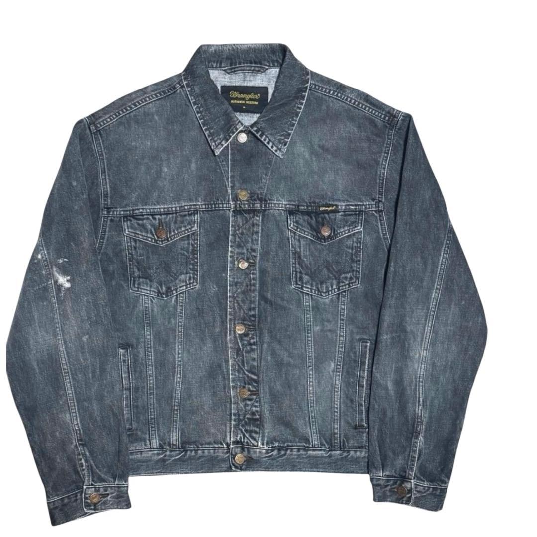 ビッグサイズXL Wrangler 90s 先染めブラック トラッカージャケット