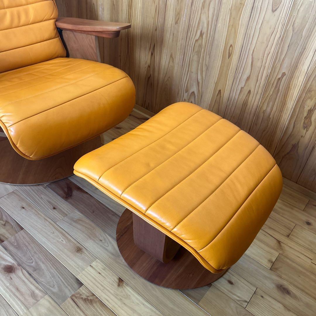 【美品】カリモク 1人 シングルソファー オットマン付き　ザファースト