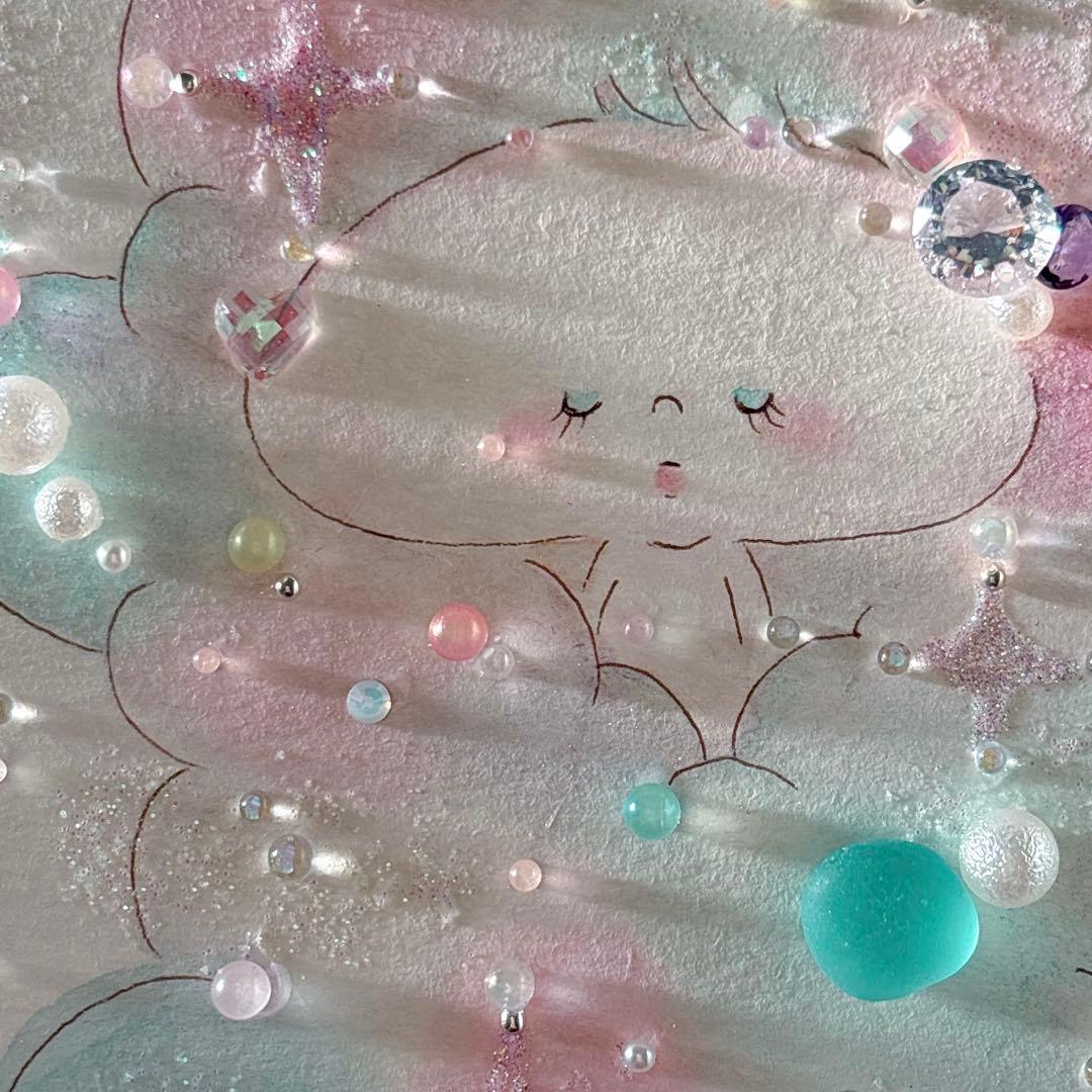 グラスアート　イラスト　水彩画　原画