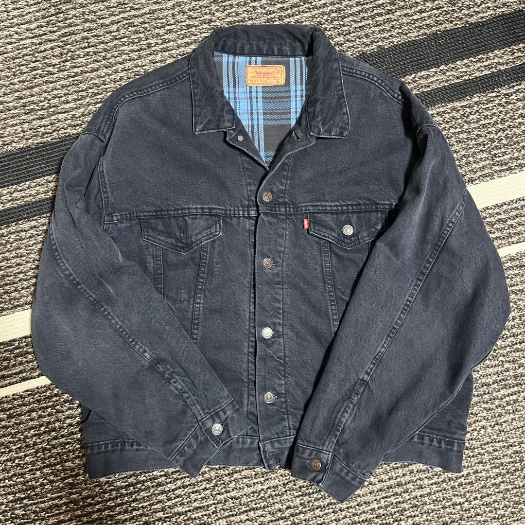 Levi's Gジャン USA製裏ネルブラックデニムジャケット