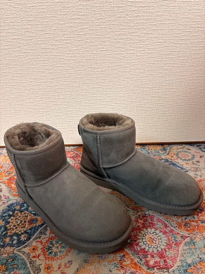 おーUGG アグ クラシックミニ II グレー 25cm (US 8)