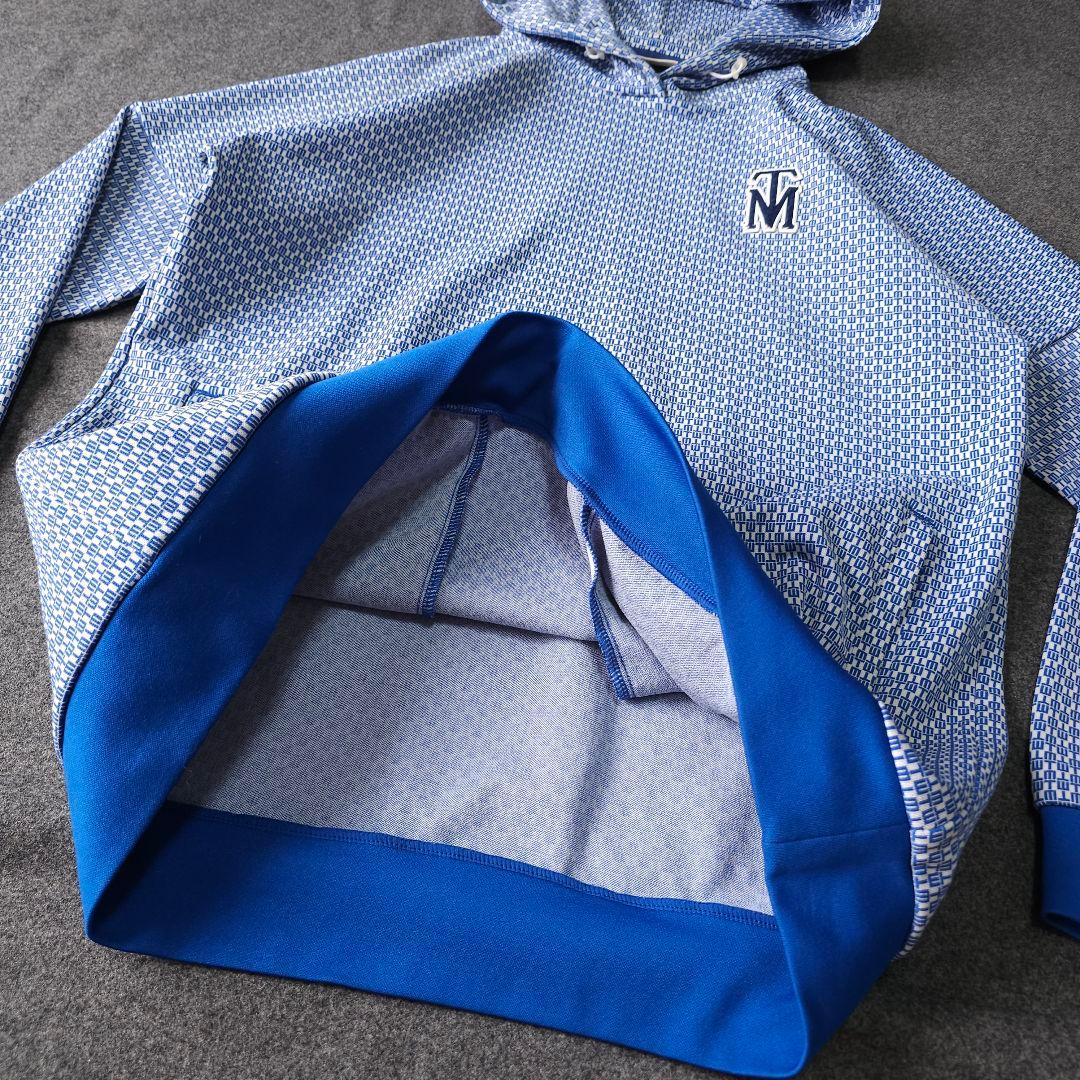 テーラーメイド 総柄ロゴマーク 長袖ゴルフプルオーバーパーカー M ワッペン