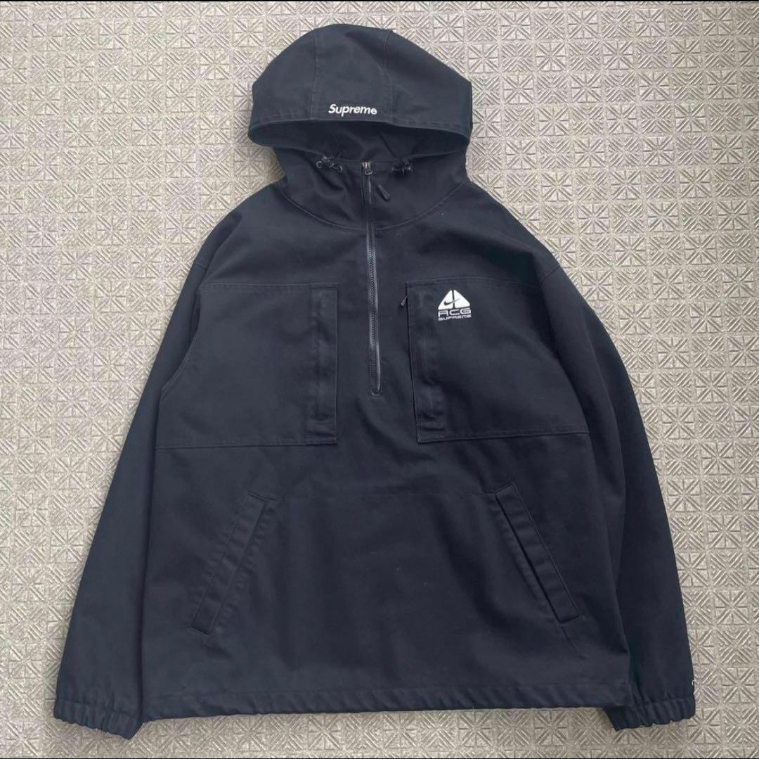 S*_様 NikeACG Supreme ブラック プルオーバージャケット M