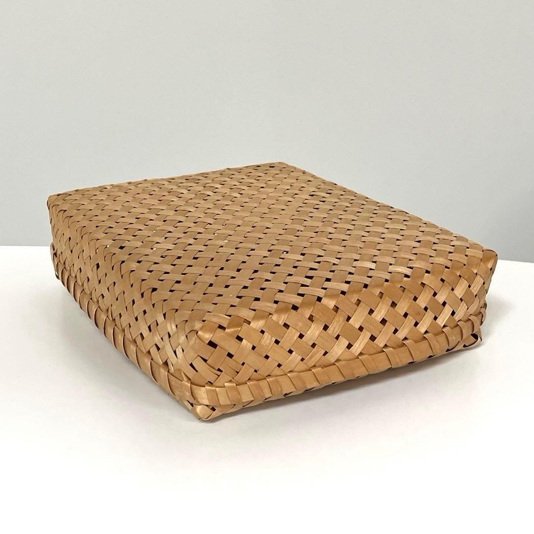 秋田 イタヤ細工 文箱 文庫 A4 イタヤカエデ かご 籠カゴ 四ツ目編み