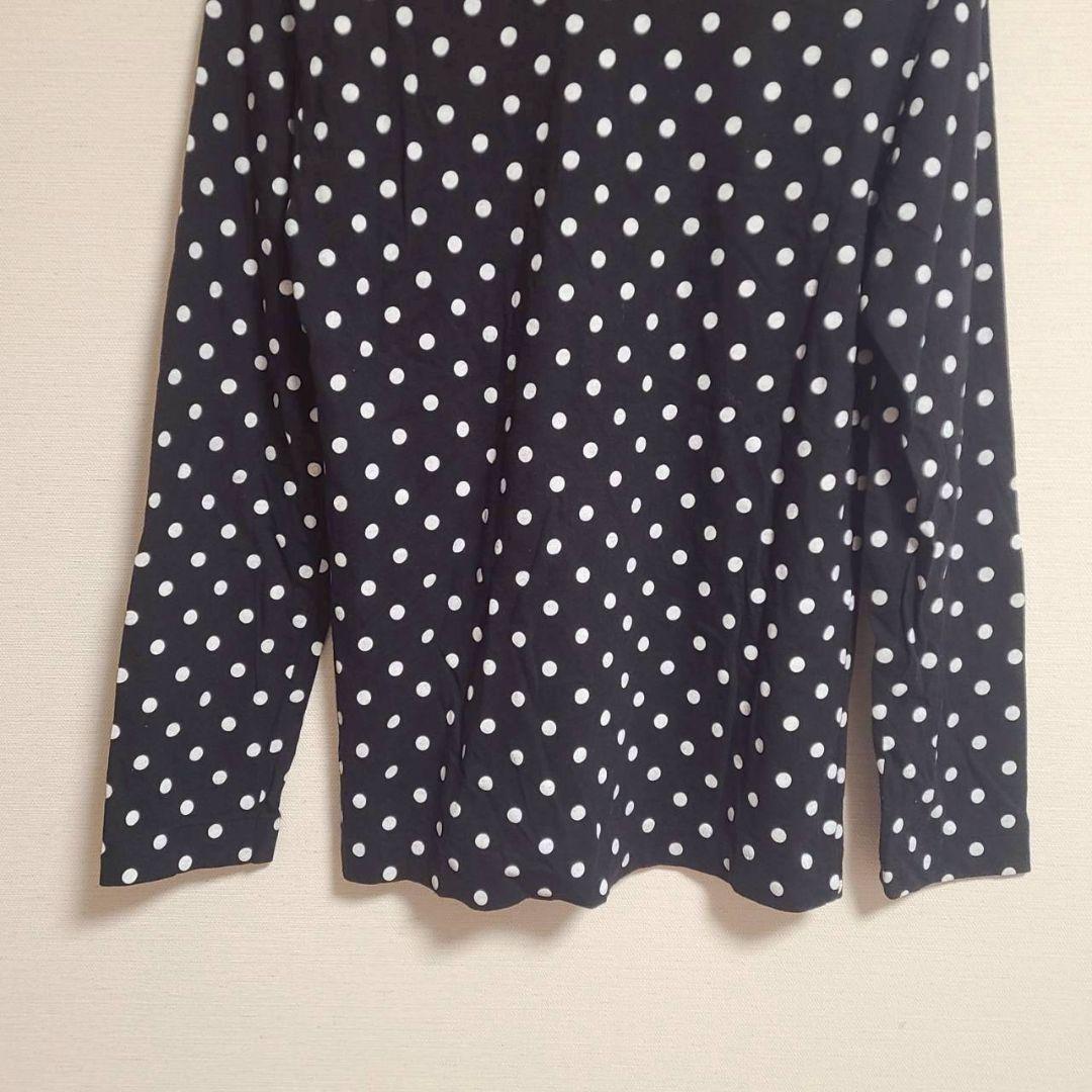 プレイコムデギャルソン ドット柄 長袖 Tシャツ ロンT M ハート 水玉 黒