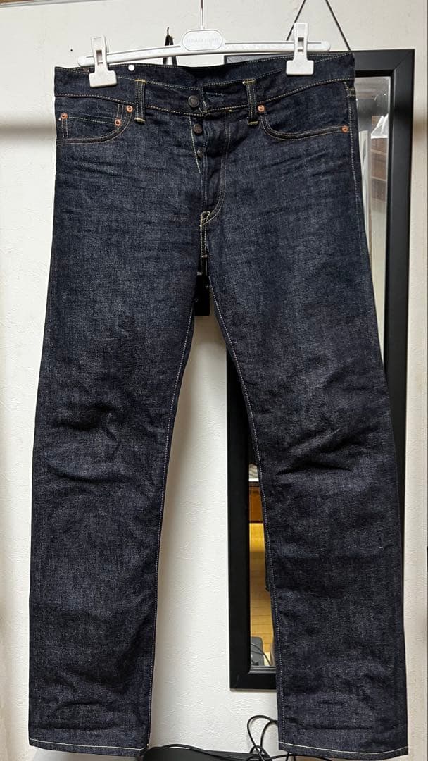桃太郎ジーンズ 銅丹レーベル14.7oz 特濃セルビッチデニム W33