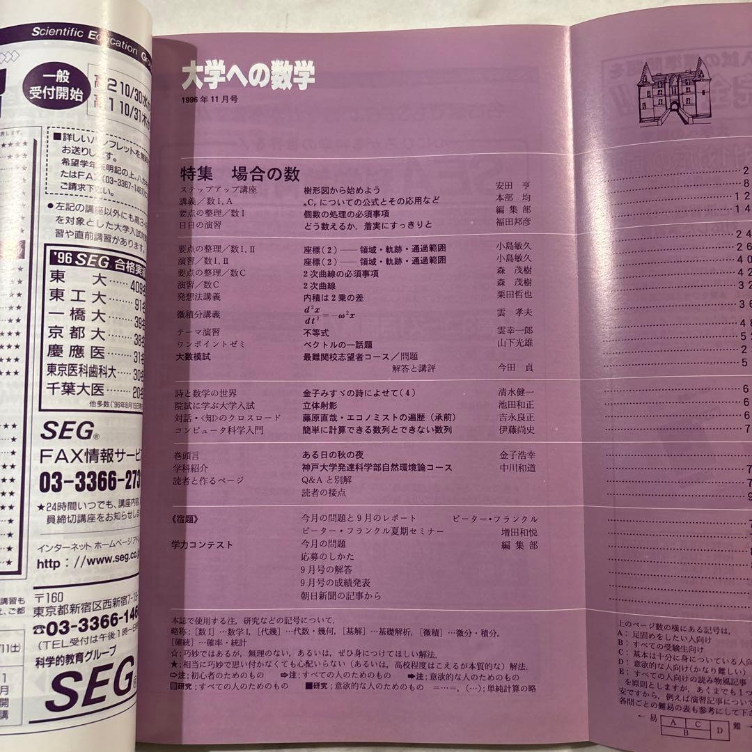 大学への数学 96/4-97/3 12冊セット