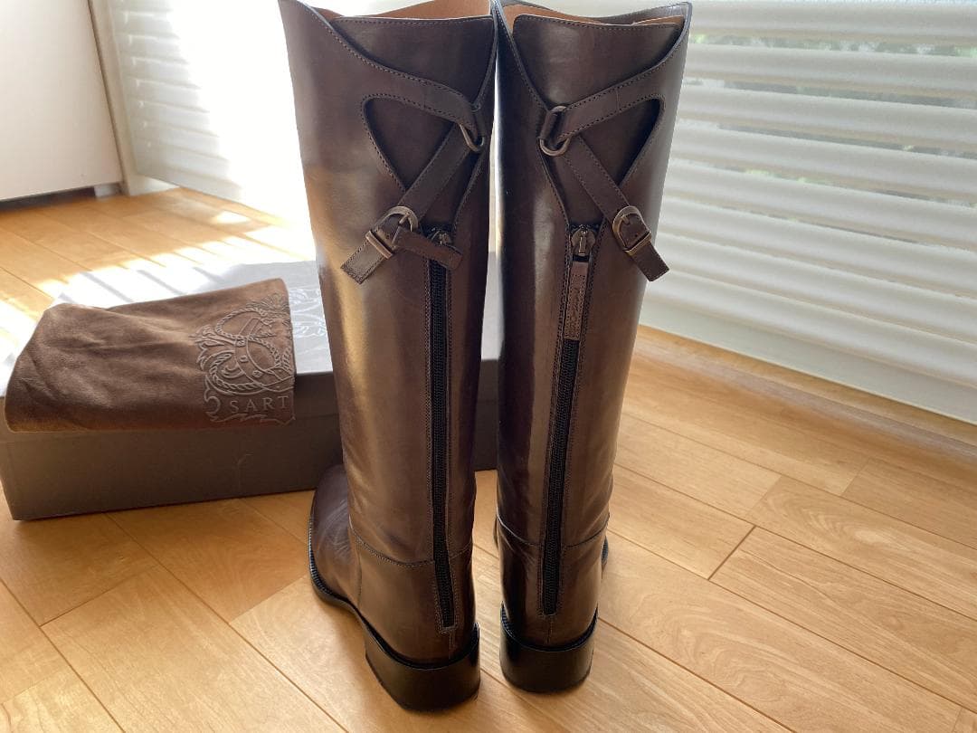 【美品】sartore シングルバックベルト・ロングブーツ／34 1/2 ①