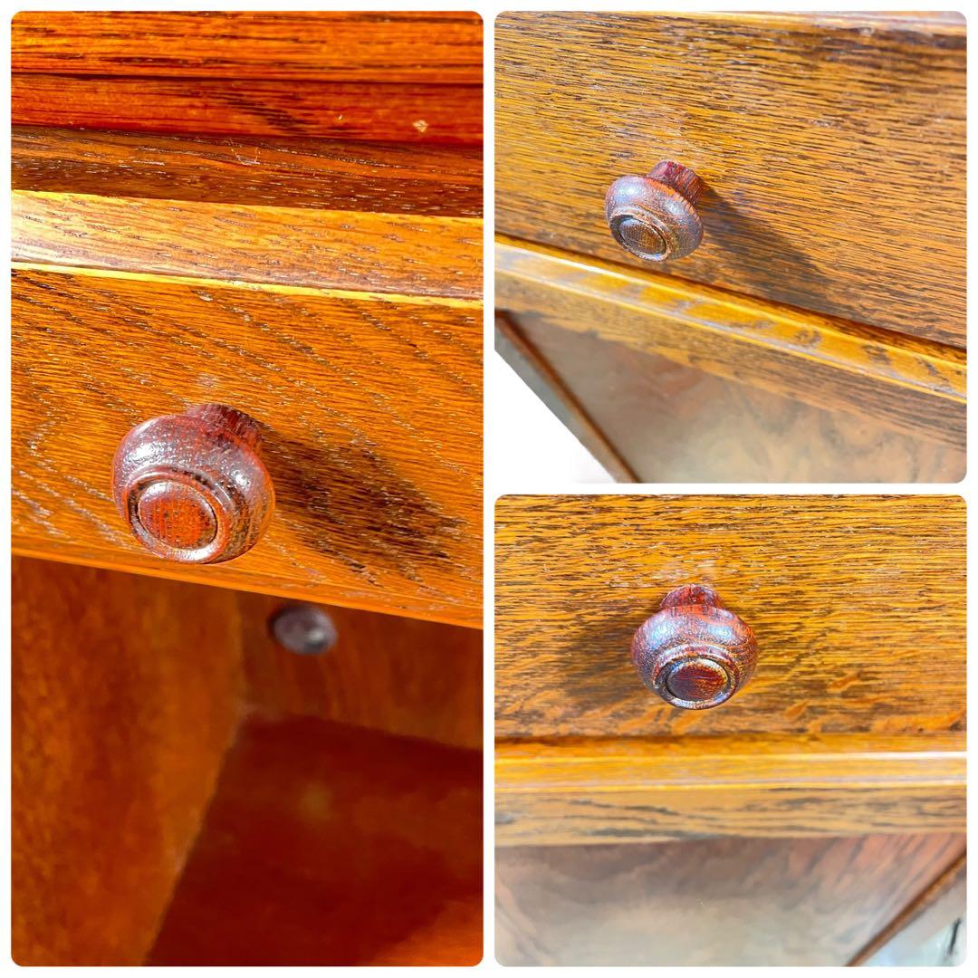 HR560 三越ブルージュ　ステンドグラス　カップボード　食器棚　三越家具