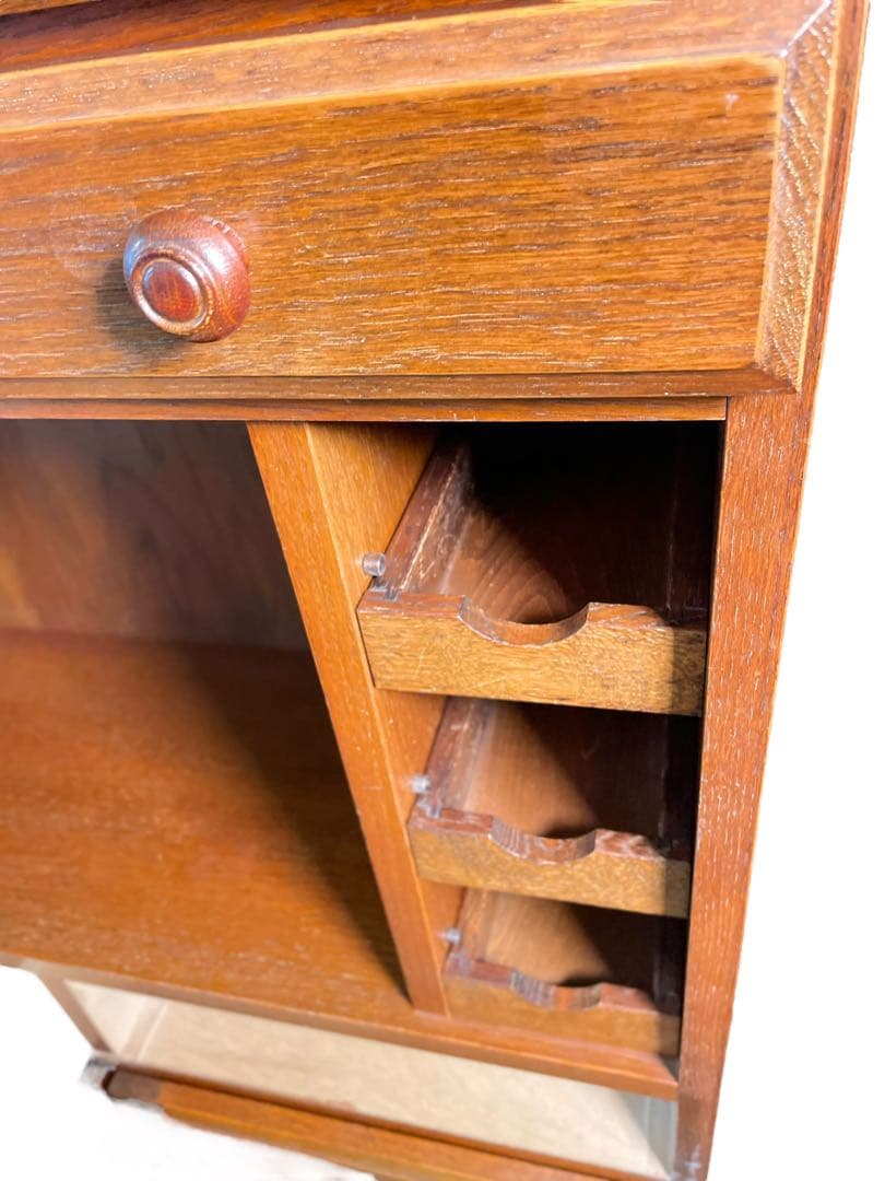 HR560 三越ブルージュ　ステンドグラス　カップボード　食器棚　三越家具