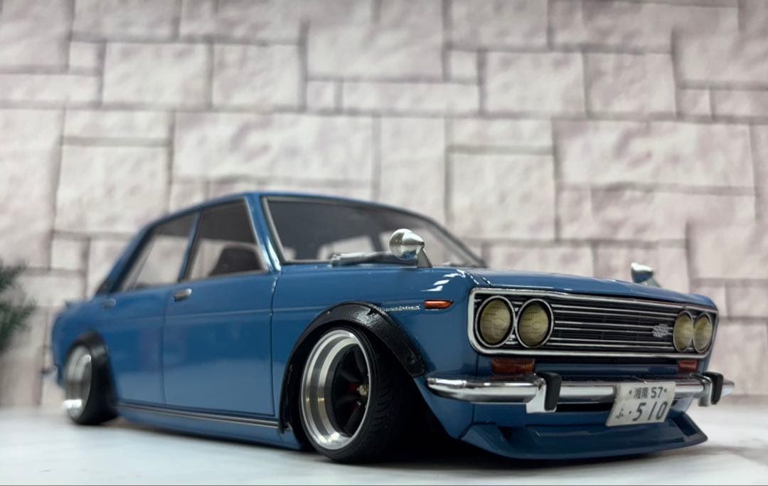 1/18ミニカー IG 510ブル　ワタナベ深リムオーバーフェンダーカスタム