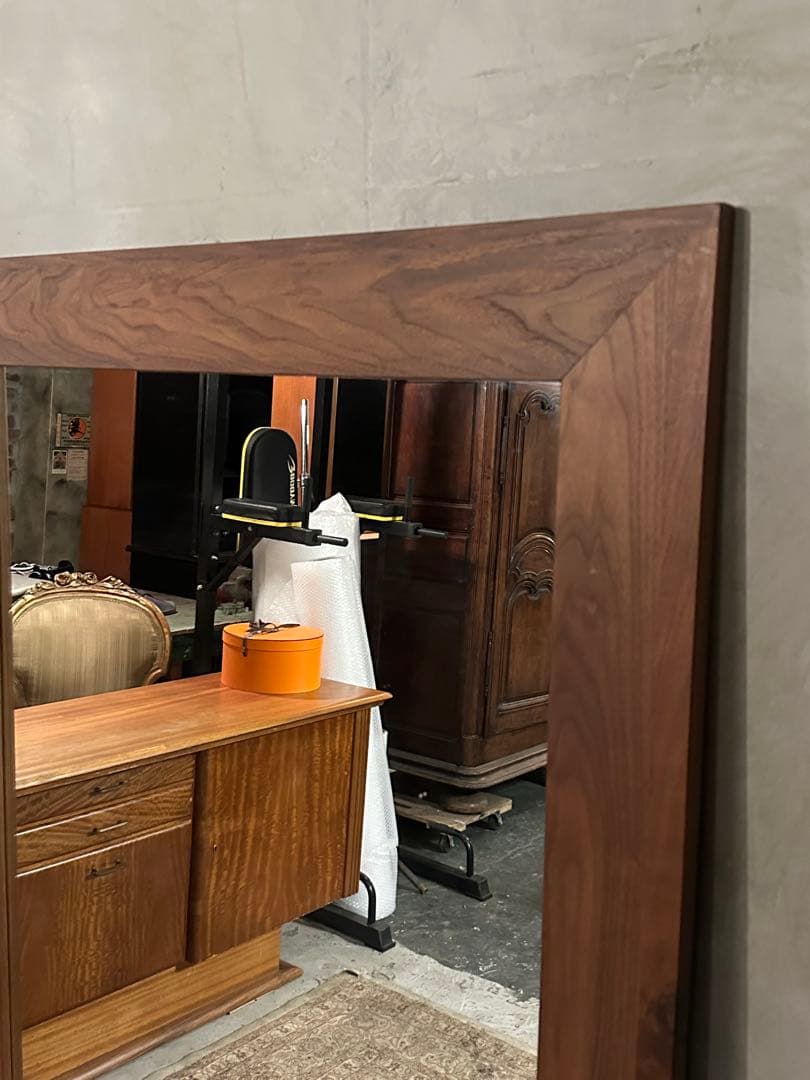 【Momo】鏡　姿見　ミラー　ウォルナット　立て掛け　大きい　格安