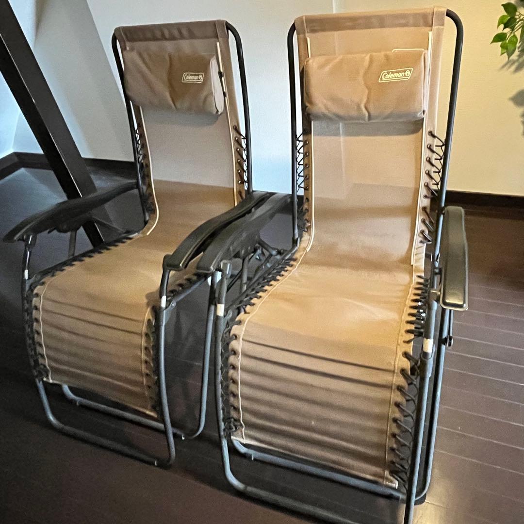 Coleman アウトドア リクライニングチェア 2つ