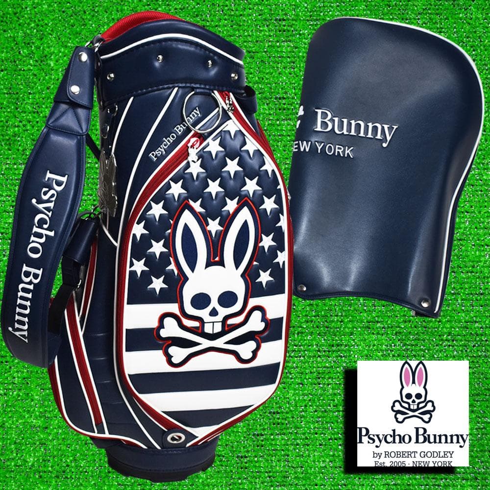 そ*ら様 Psycho Bunny/サイコバニー ゴルフ キャディバッグ９型 新