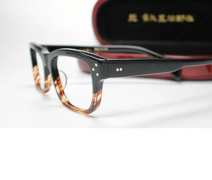 ☆匠 角矢甚治郎作【鯖江メガネ・新品】伊達メガネ　セルロイドフレーム　其28-ヲ