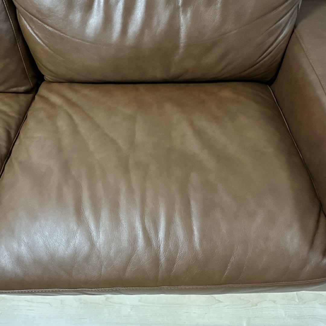 送料無料！美品　IDEE イデー セリュー 本革キャメルヴィンテージ3Pソファ
