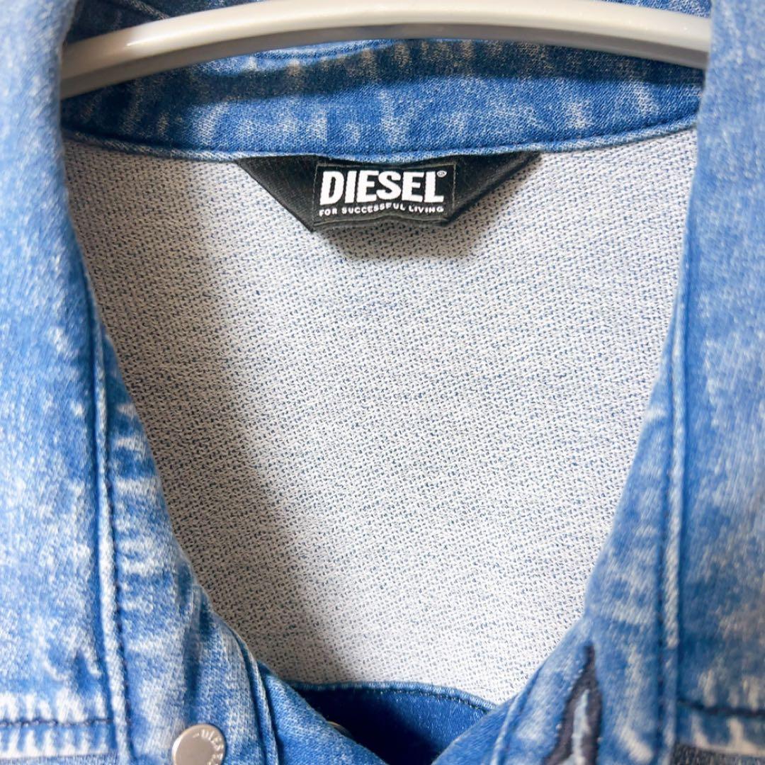 美品　DIESEL ジョグジーンズジップアップフリルワンピース　デニム