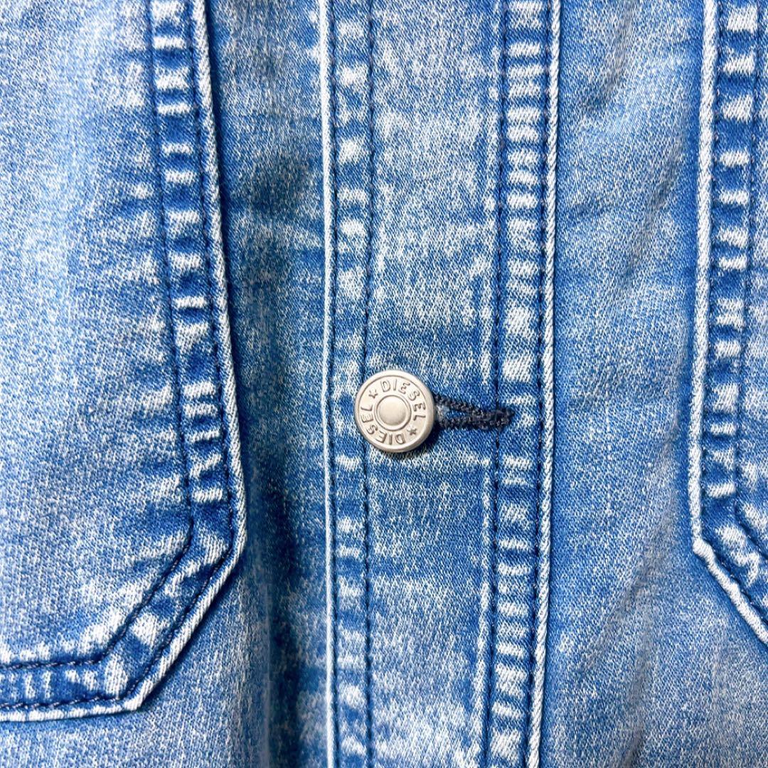 美品　DIESEL ジョグジーンズジップアップフリルワンピース　デニム