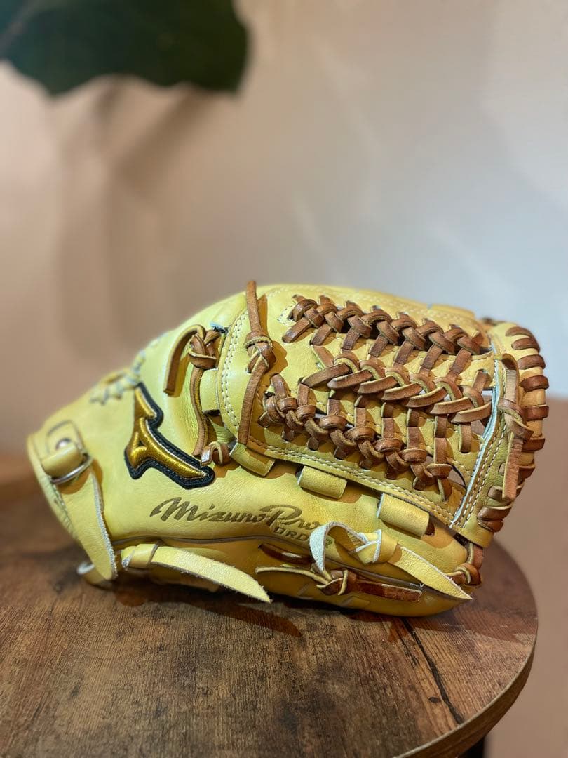 Mizuno 硬式野球グローブ プロモデル イエロー