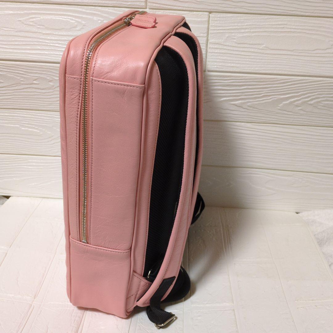 【新品】 ビジネスレザーファクトリー バックパック リュック 本革 ピンク