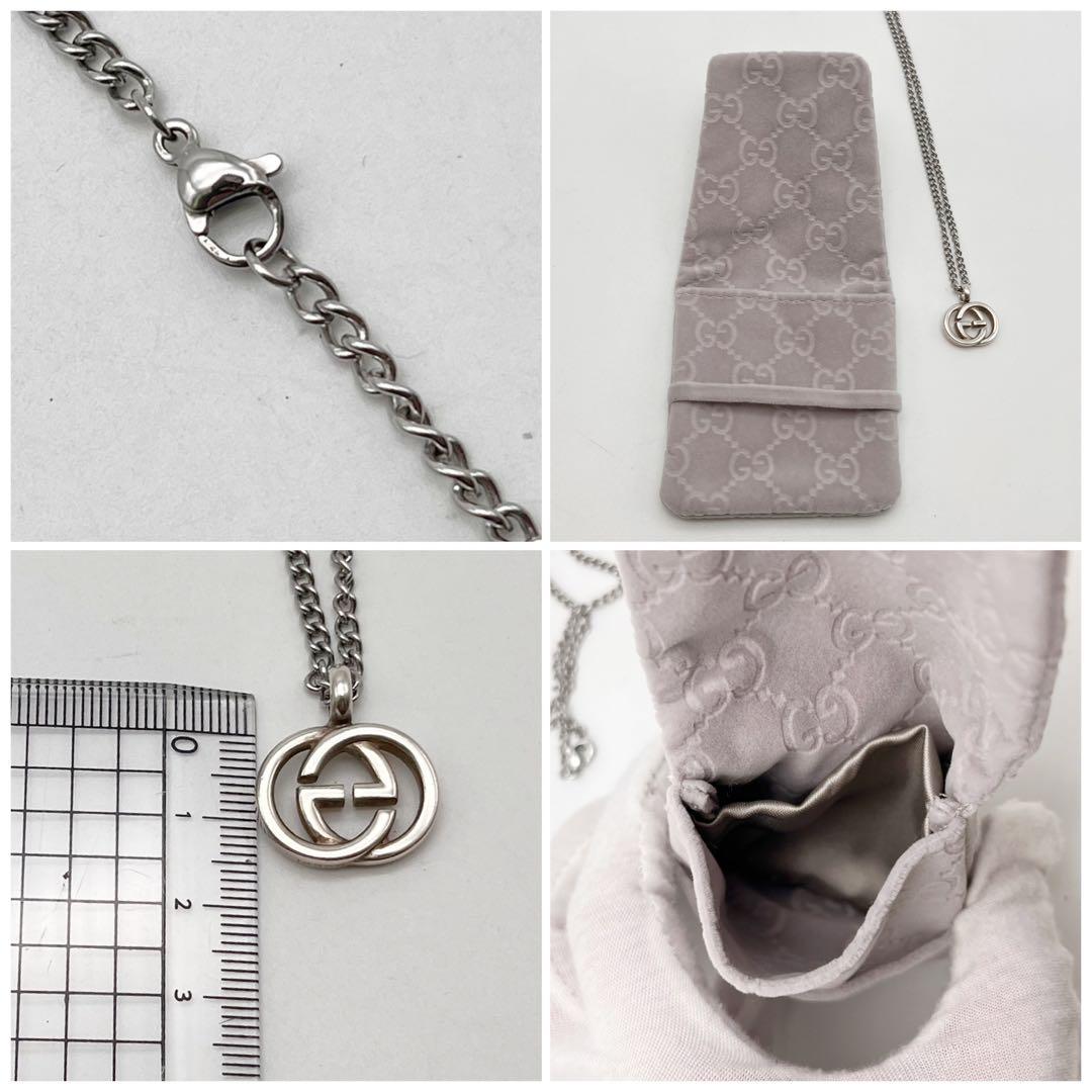 GUCCI グッチ　シルバー インターロッキング ネックレス ※チェーン社外品