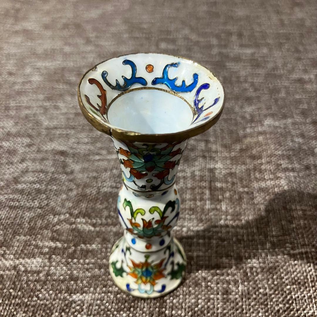 七宝焼　琺瑯　尊式　古藝斎蔵　奈良　蔵出し　骨董　古玩　有線七宝　古七宝　貴重