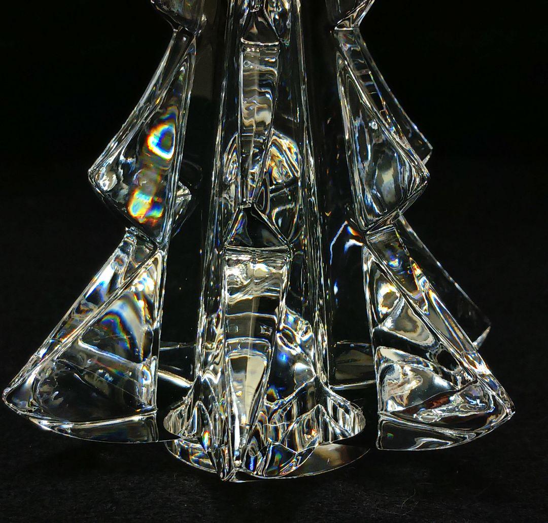 Y2799-2 バカラ クリスマスオーナメント ツリー 置物 高さ13.5㎝