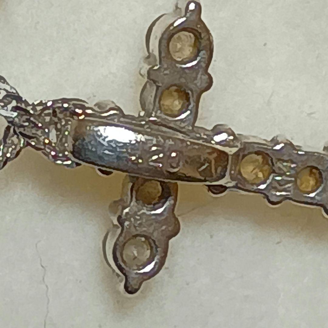 k14 WG ダイヤモンド　クロスネックレス