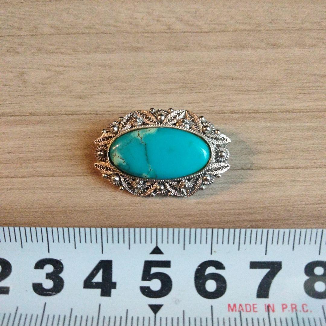 SILVER ターコイズ ブローチ
