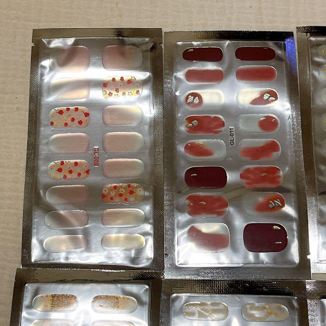 ジェルネイルシール 6パッケージ ネイルファイル付き