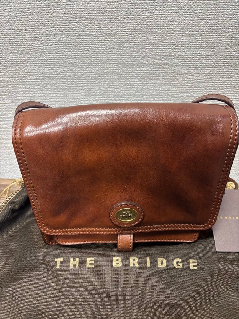 THE BRIDGE　ザ・ブリッジ　ブラウンレザー　ショルダーバック