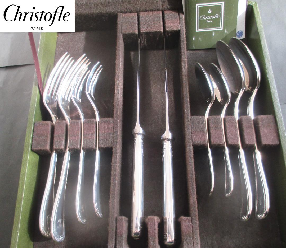 極美品☆仏蘭西高級銀器☆クリストフルシルバー カトラリー１０本セット　マルメゾン