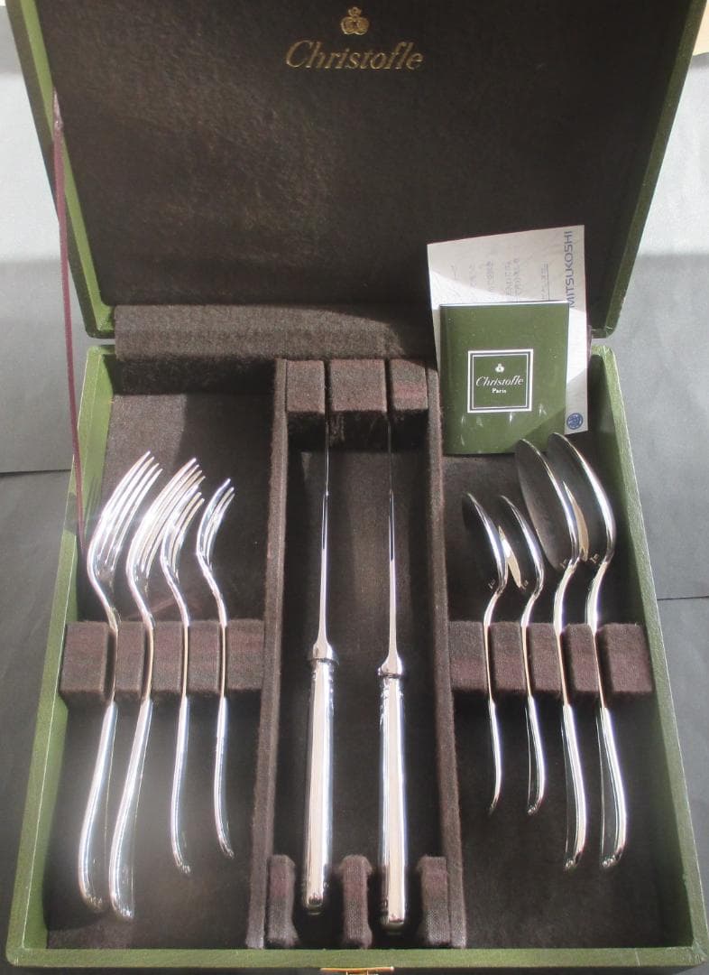 極美品☆仏蘭西高級銀器☆クリストフルシルバー カトラリー１０本セット　マルメゾン