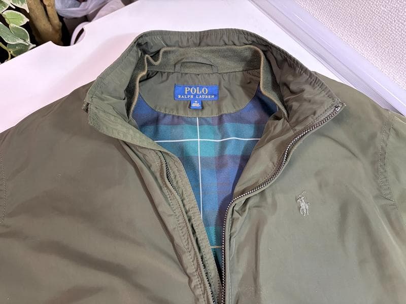 美品☆ポロ ラルフローレン　ジップアップナイロンジャケット　スイングトップ　M