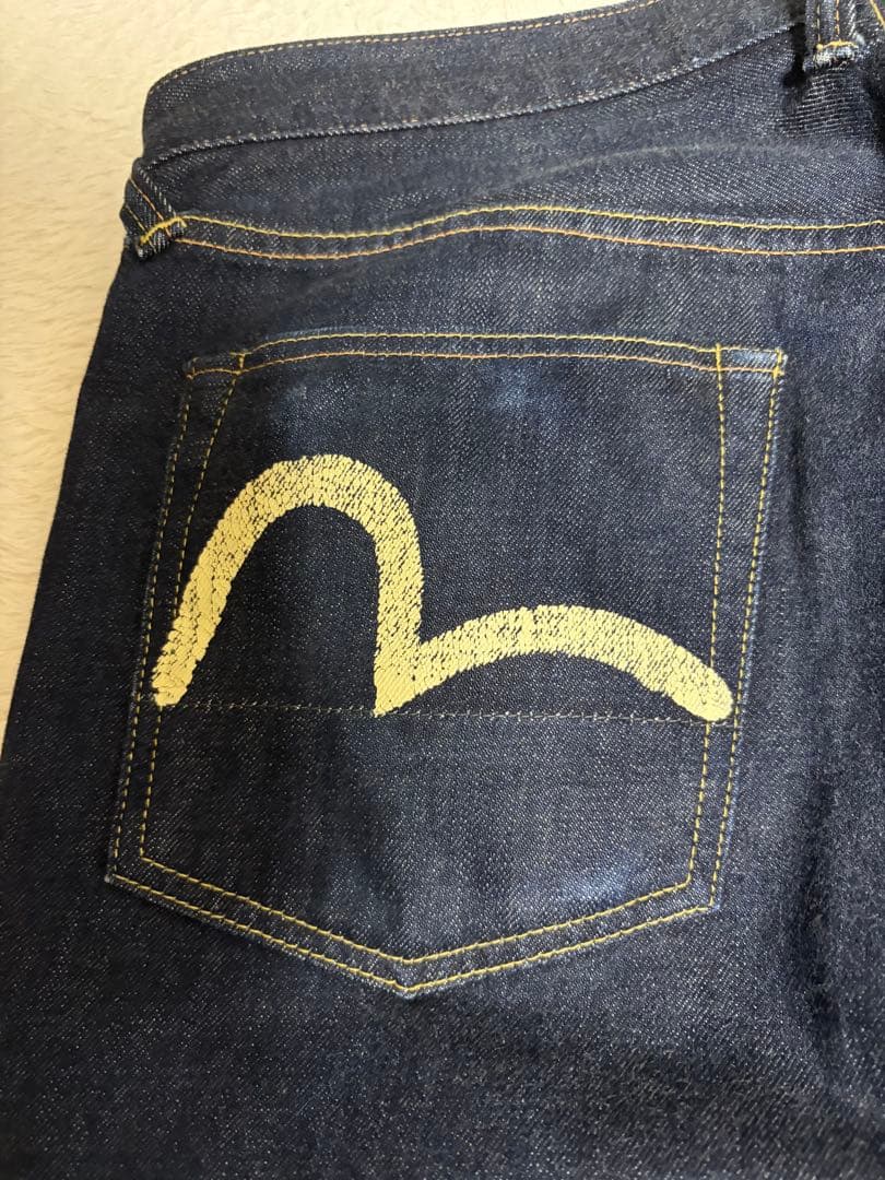 evisu×warehouse 鯛釣り　白カモメデニム　インディゴ　w36