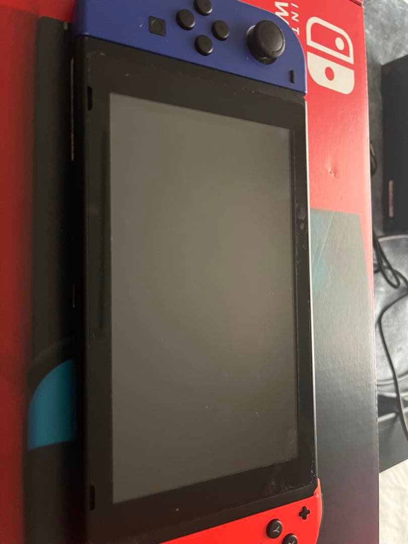 付属品完備/美品/Nintendo Switch 赤/青 本体　sdカード付