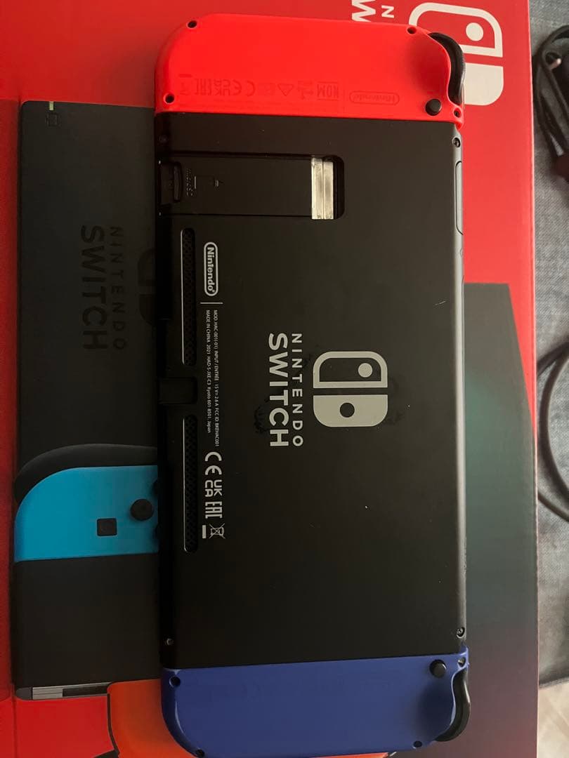 付属品完備/美品/Nintendo Switch 赤/青 本体　sdカード付