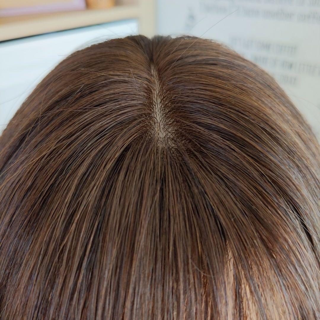 リピーター　　★サラサラ高級人毛100%★外ハネショート　ブラウン