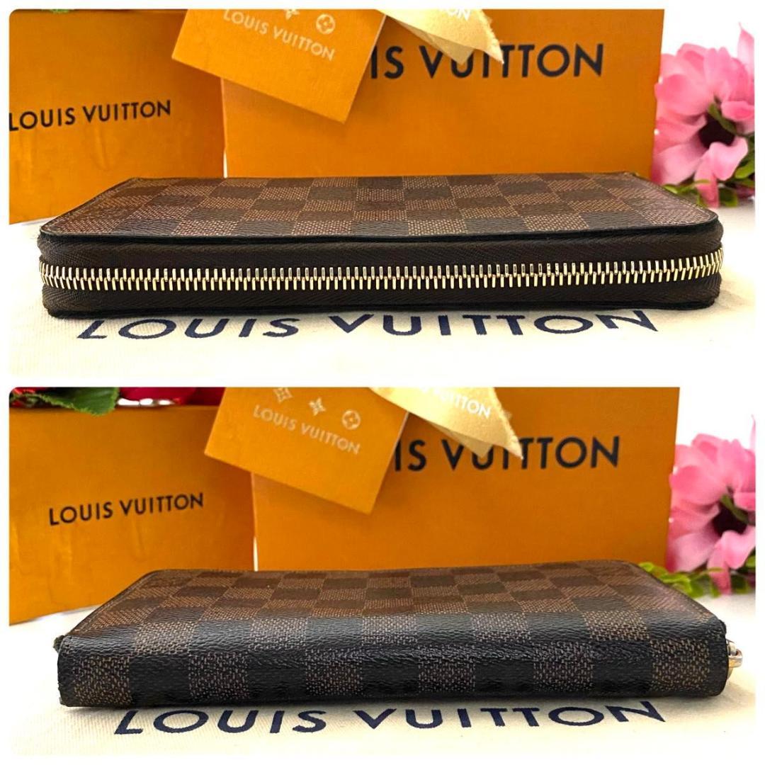 ルイ ヴィトン◎ダミエ ジッピーウォレット ラウンドファスナー 長財布 エベヌ