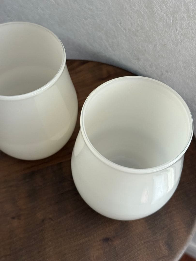 黒川登紀子 アイボリーグラス 2個セット 未使用品