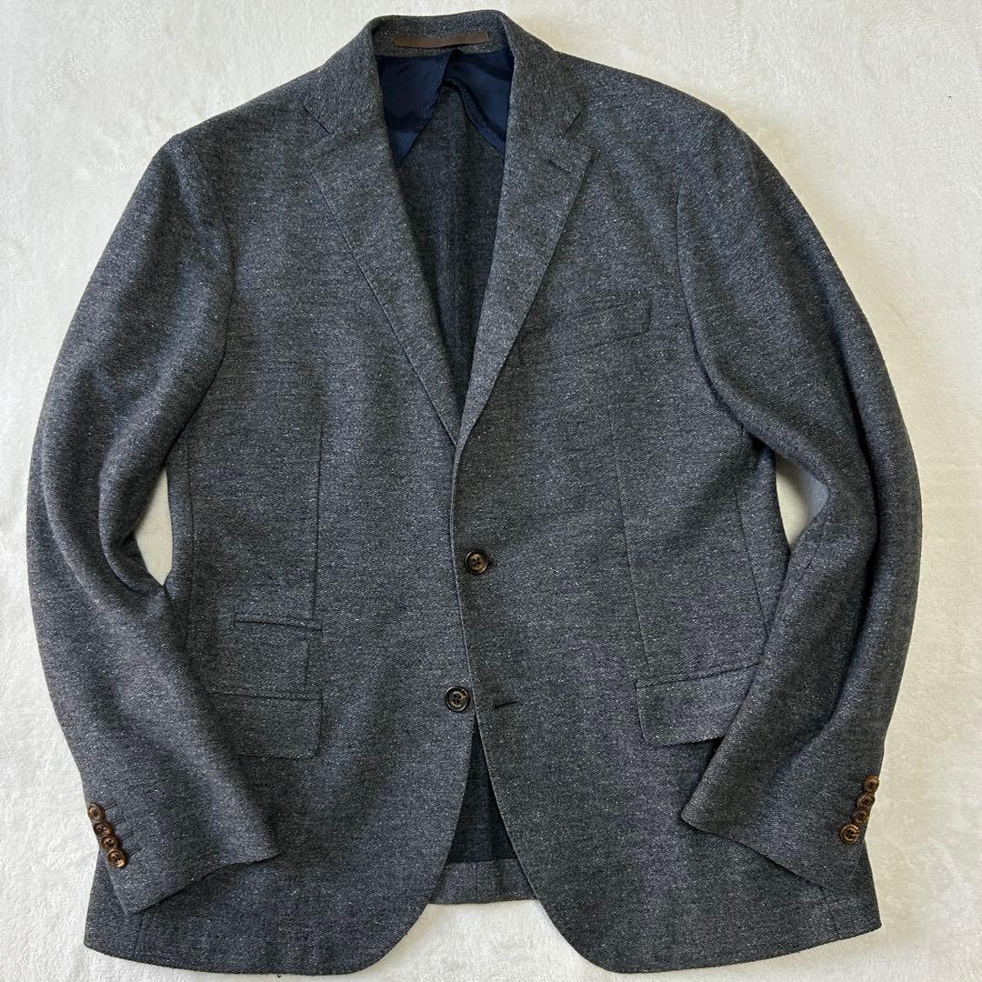 希少 52 イレブンティ イタリア製ツイード ウール ジャケット 大きいサイズ