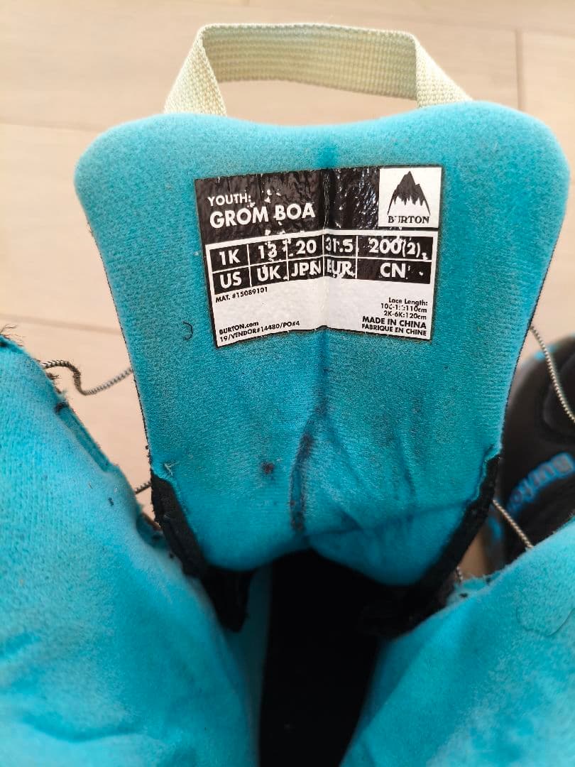Burton GROM BOA 子供用スノーボードブーツ 19.5