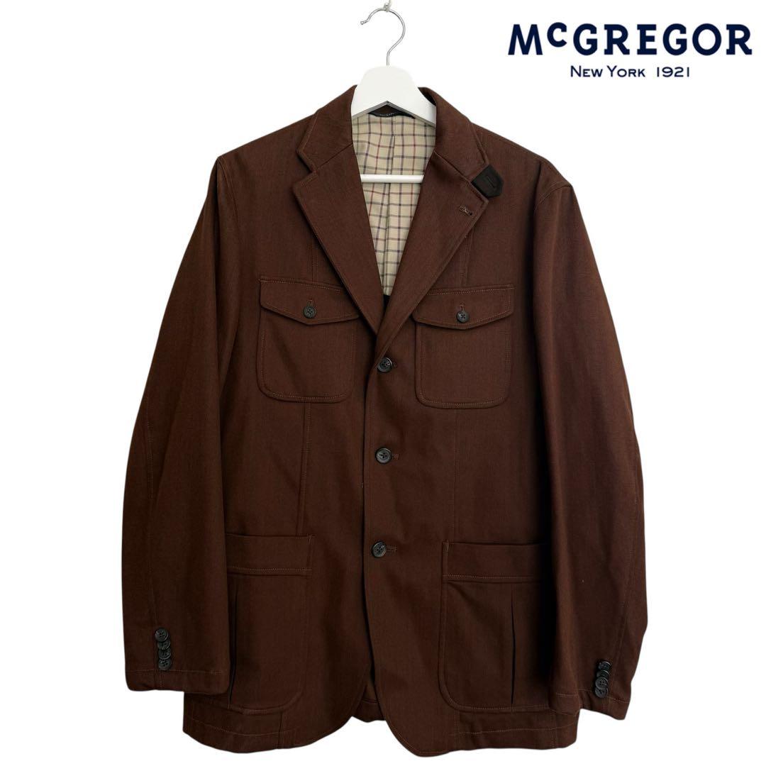 美品【マクレガー】ノーフォークジャケット　ヘビーコットンツイル　ブラウン