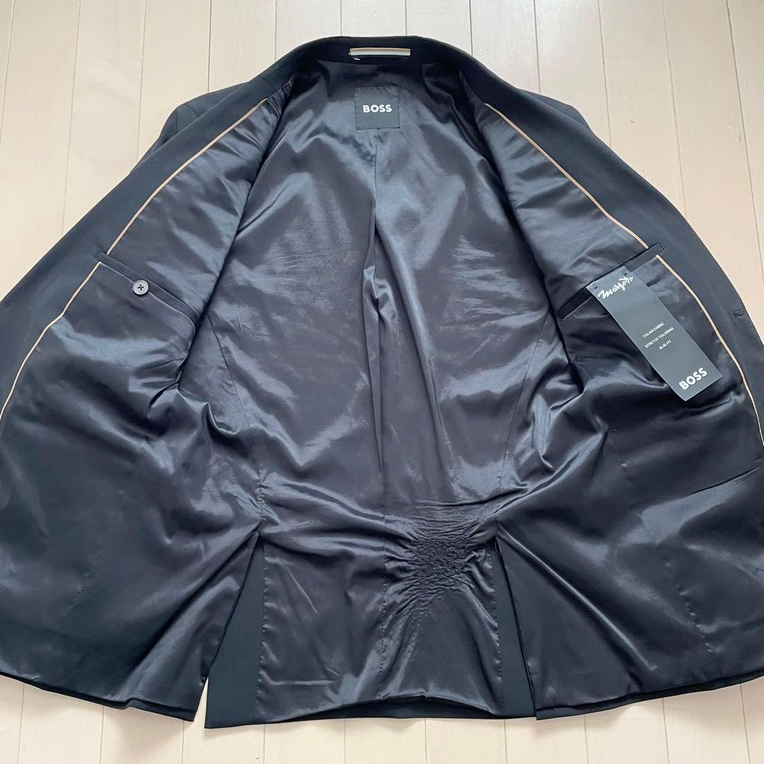 HUGO BOSS【マルゾット 美品】スーツ M位 黒 ボス ビジネス メンズ