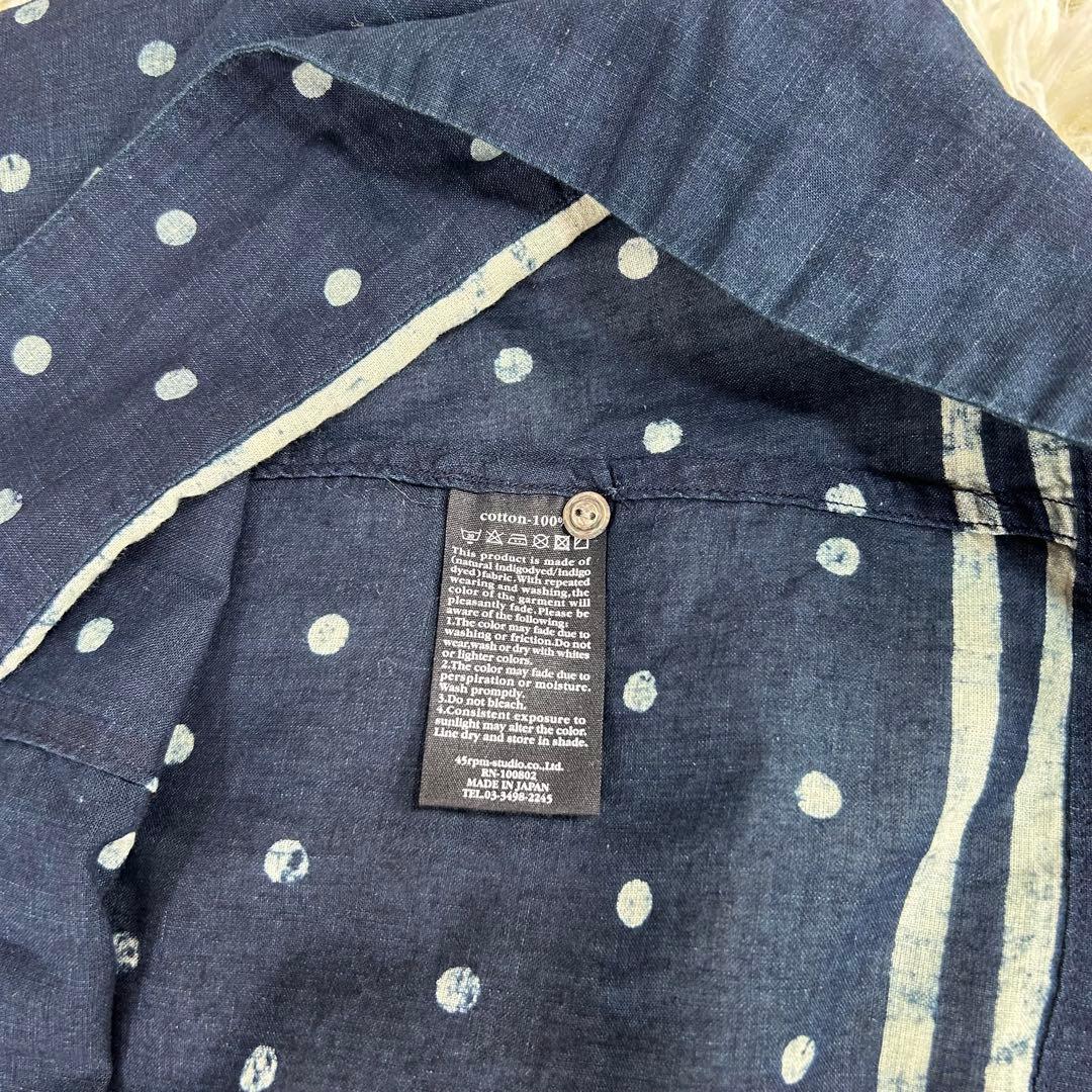 美品★umii908　45R/45rpm　ドットワンピース　ロング　ネイビー　3
